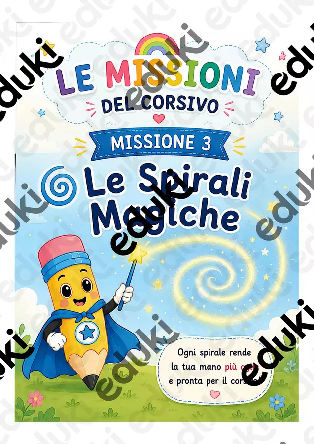 Copertina di Missione Corsivo 3 – Le Spirali Magiche