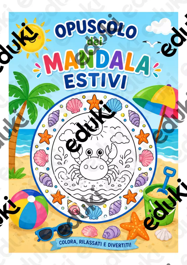 Copertina di Mandala estivi da colorare
